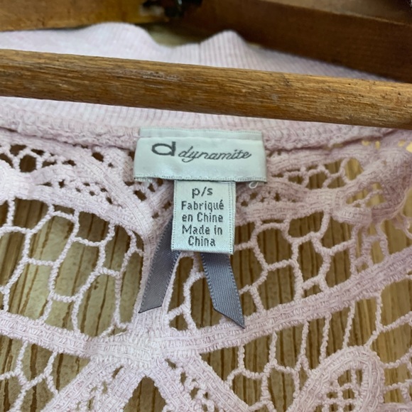 Dynamite pink cardigan with lace details - Picture 2 of 5